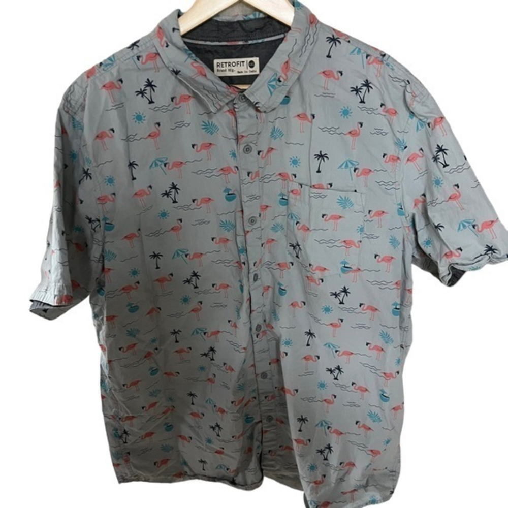 Boy's Retrofit Brand‎ flamingo Dress Shirt Size XXL